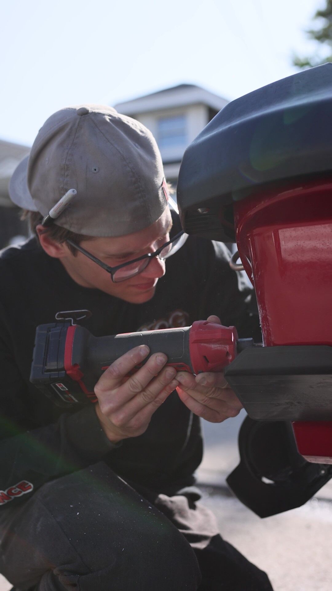 AOG Performance mechanic working on jet ski